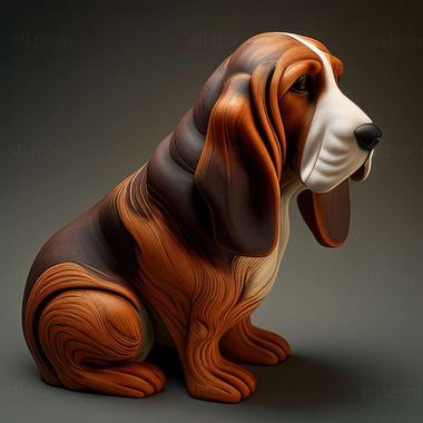 3D model Artesian Norman Basset dog (STL)